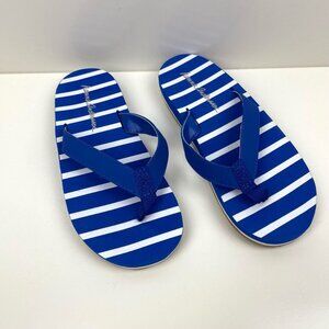 Hanna Andersson Blue Striped Flip Flop Sandals 13